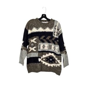 La Moda Wool‎ Angora Mohair Blend Vintage 80s Sweater Medium Retro
